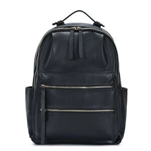 MADISON WEST Kylee Backpack black vegan leather travel luggage personal airport